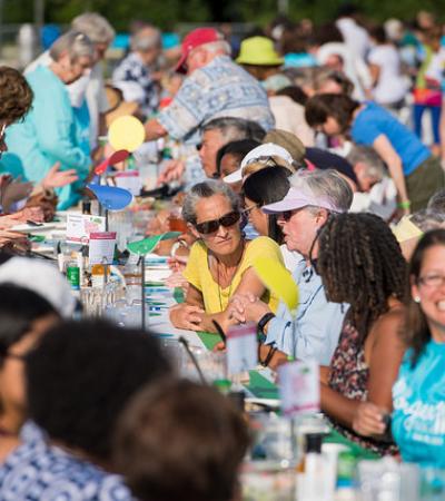 People seated at the Longest Table Event