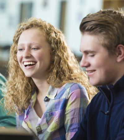 young people laughing