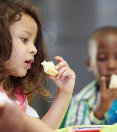 Children eating lunch