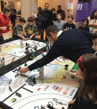 Setting up robots on an FLL table