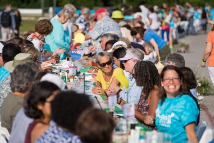 People seated at the Longest Table Event