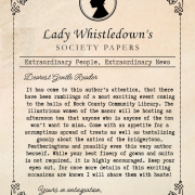 Bridgerton Afternoon Tea Lady Whistledown Letter 