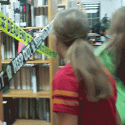 Teen volunteers working in the maze