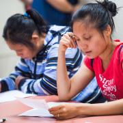 Nepali and Burmese-speaking patrons learn about financial literacy.