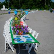 Picture of table set-up before the event