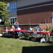 Outside Pet Fair Tables