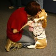 Student with their dog