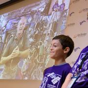 Children participating in NASA downlink