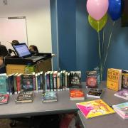 A display of unicorn-themed books