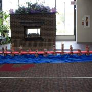 A bridge made from cans. 