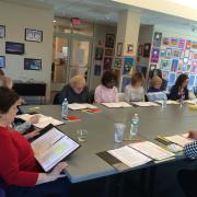 Participants reading scripts