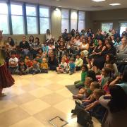 Dancer performing in front of audience