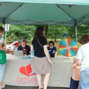 The library's tent at the event