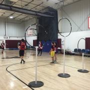 Participants learning how to play Quidditch