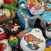 Completed rocks for the Reading Rocks program