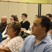 Audience listening to speaker