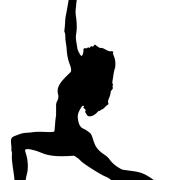 Yoga pose silhouette