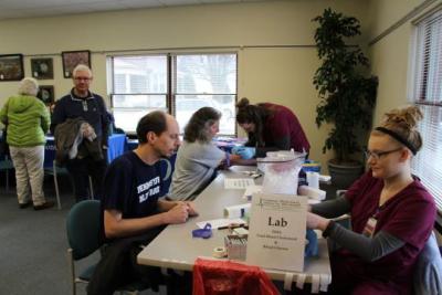 Blood screening at Bellwood-Antis health fair