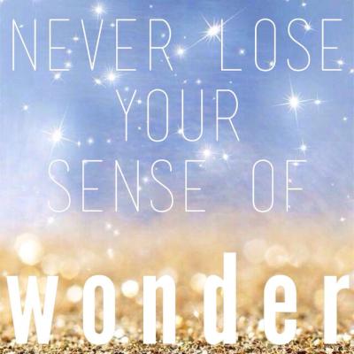 Never lose your sense of wonder