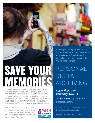 Save Your Memories flier