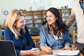 Women sitting together talking