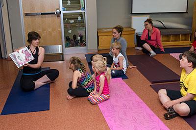 Jenn Carson reads The Color Monster to participants